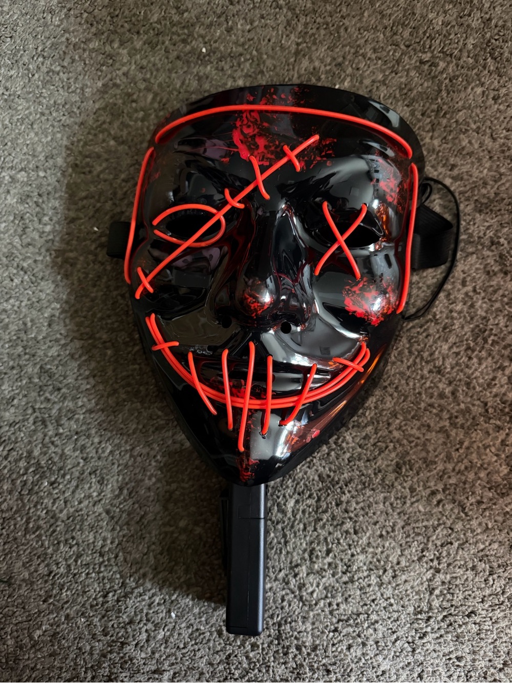 Black & Red LED Mask for VR/AR Accessories